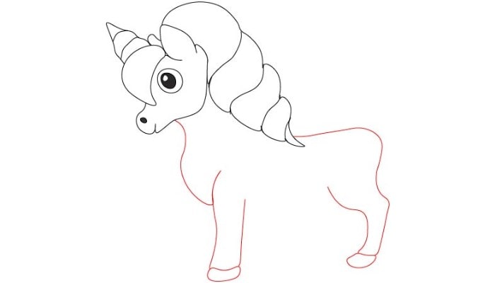 Unicorn Drawing Cute - Free Download of Unicorn Pattern-saigonsouth.com.vn