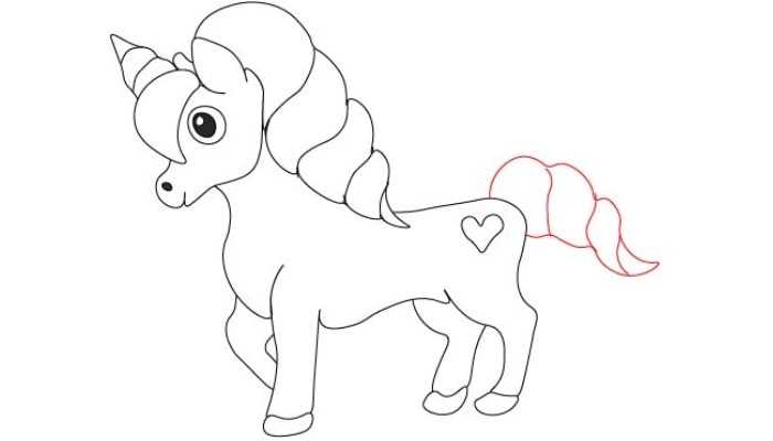 Cute Unicorn Drawing step4