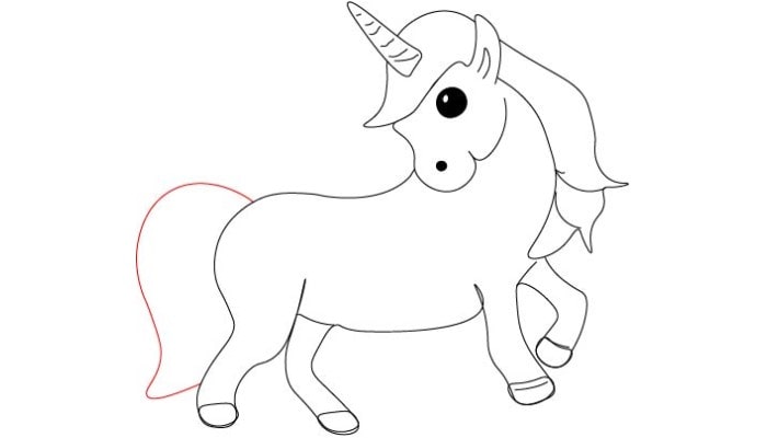 Easy Unicorn Drawing step4