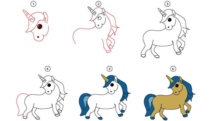 Easy Unicorn Drawing