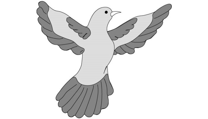 flying bird drawing for kids