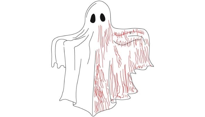 Ghost Drawing Easy step4