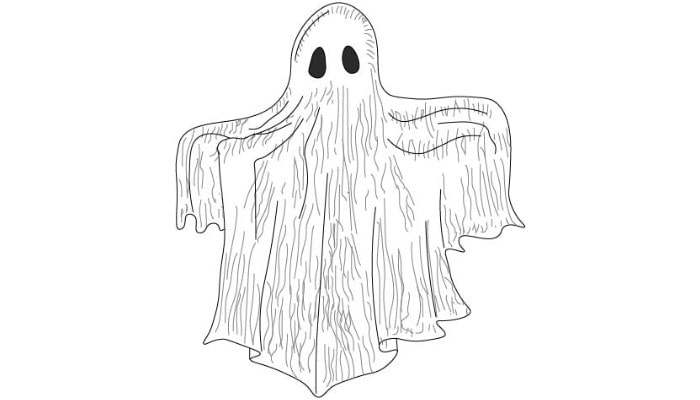 Ghost Drawing Easy step5