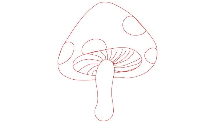 Mushroom Drawing step1