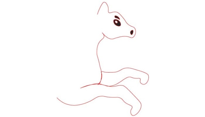 Simple Unicorn Drawing step1