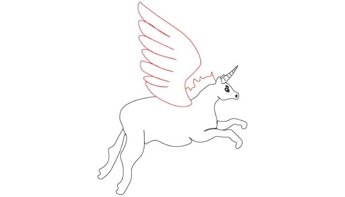 Simple Unicorn Drawing step3