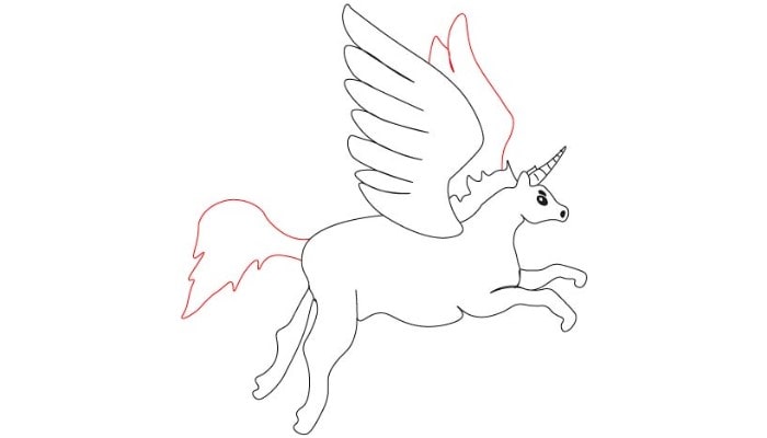 Simple Unicorn Drawing step4