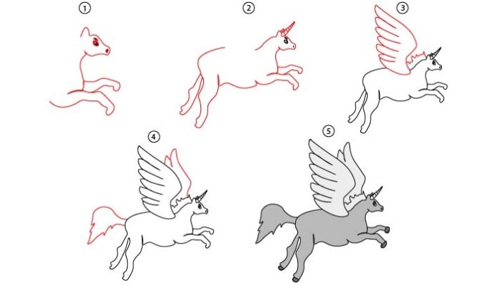 Simple Unicorn Drawing