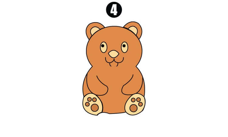 Bear drawing step4