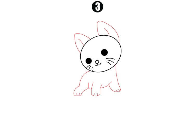 Cat Drawing step3