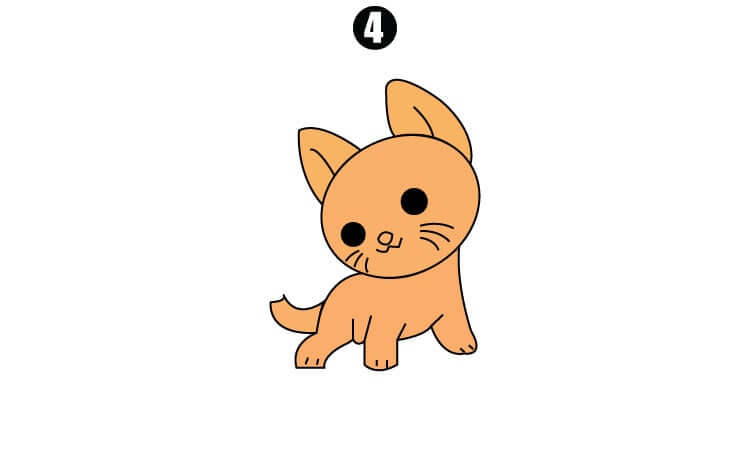 Cat Drawing step4