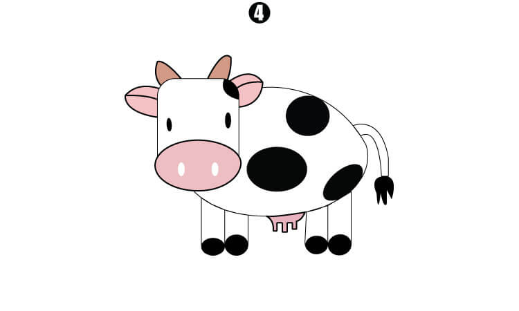 Cow Drawing step4