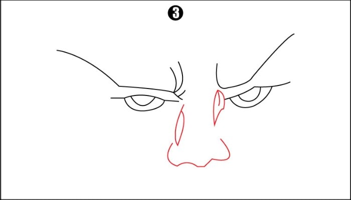 Joker Face Drawing step3