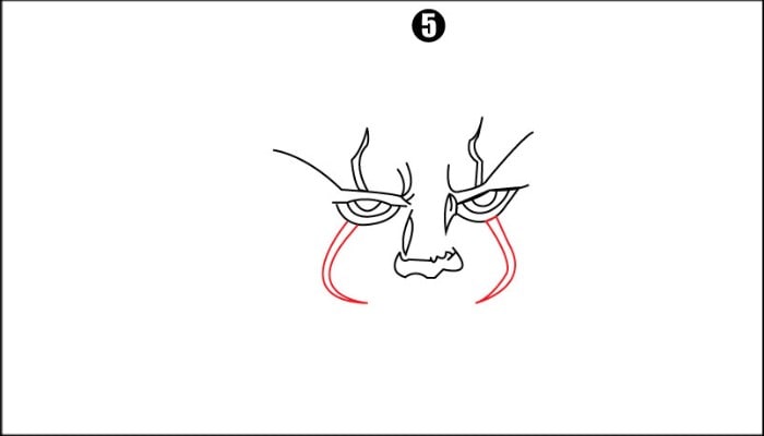 Joker Face Drawing step5