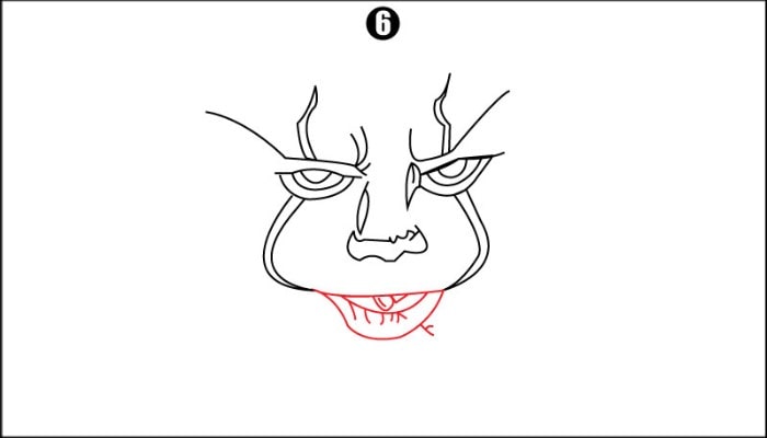 Joker Face Drawing step6