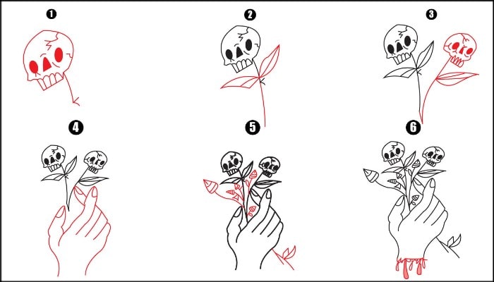 Scary Drawings step by step tutorials