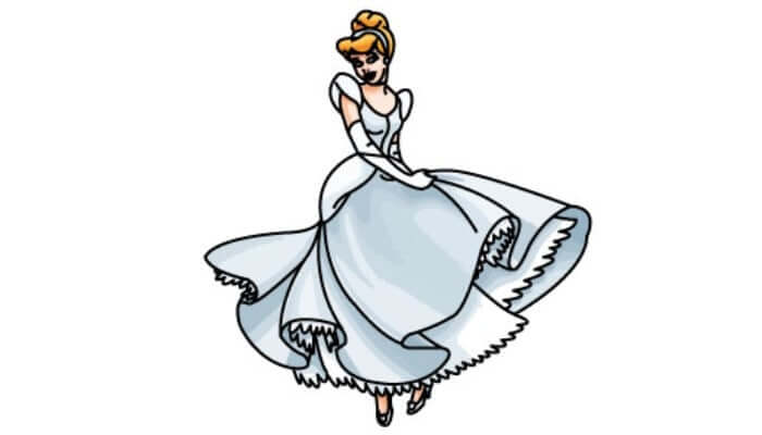 princess Cinderella drawing