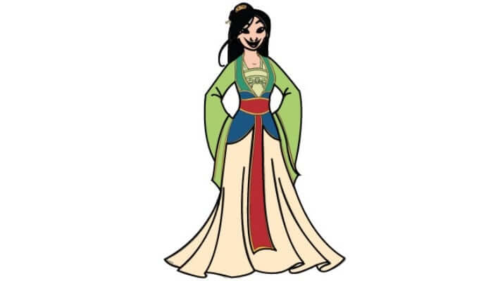 princess Mulan drawing