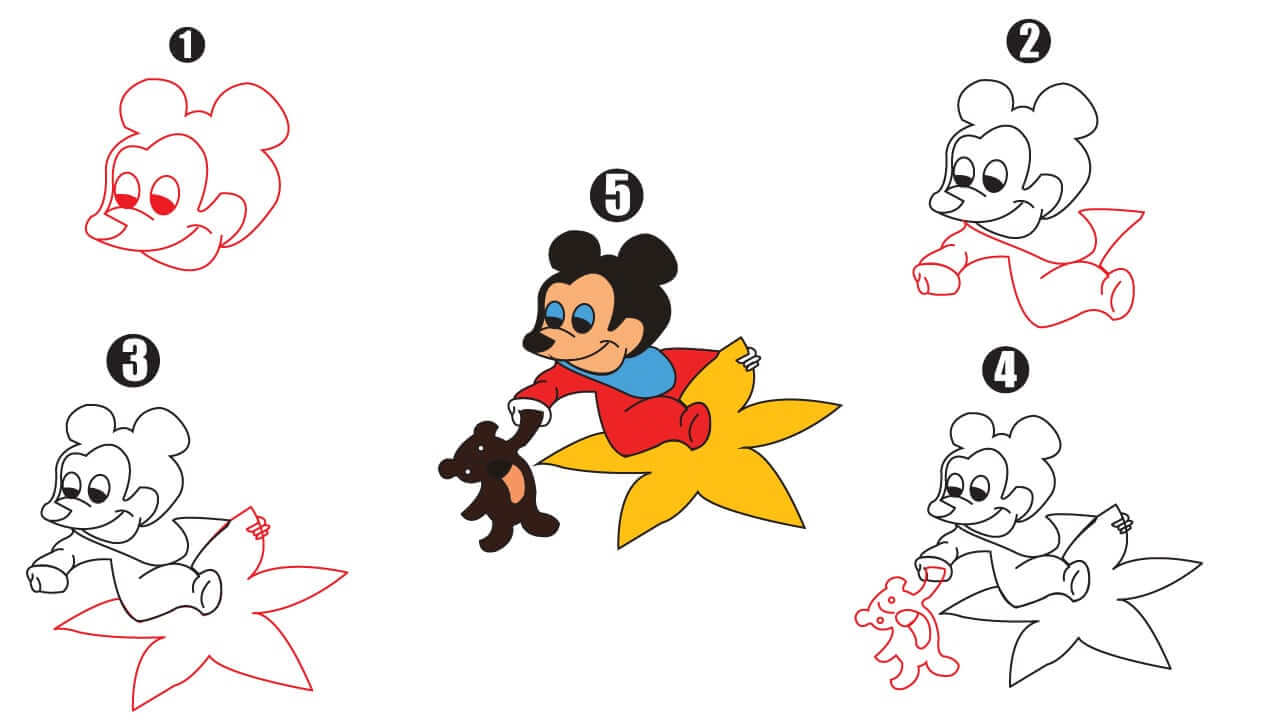 HOW TO DRAW MICKEY MOUSE EASY STEP BY STEP - YouTube-saigonsouth.com.vn