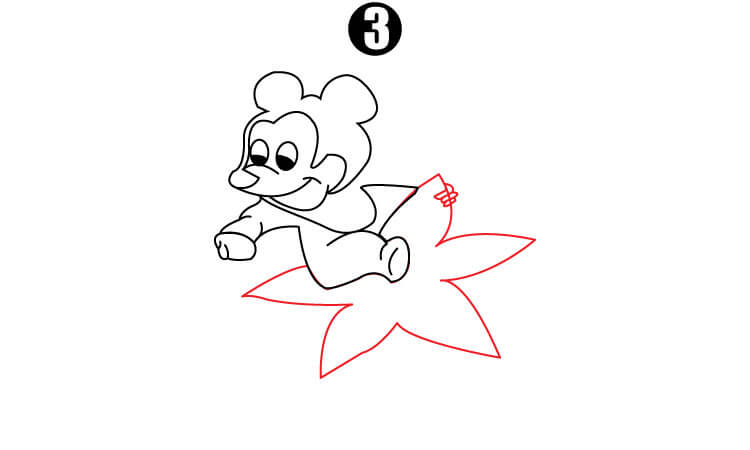 Cute Mickey Mouse Drawing step3