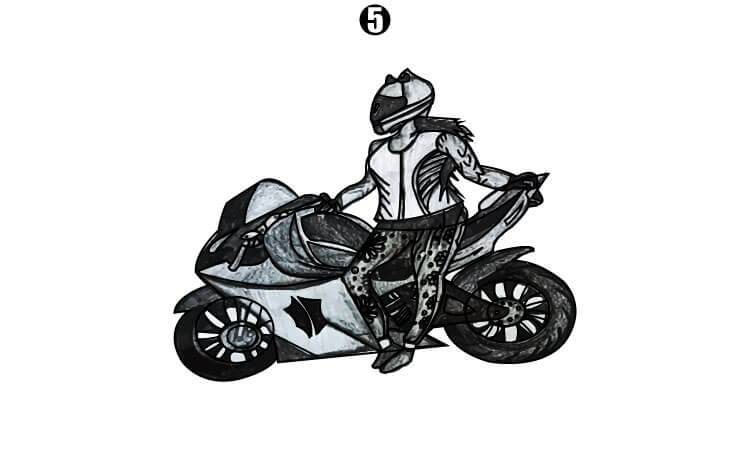 How To Draw A Girl On A Bike step5