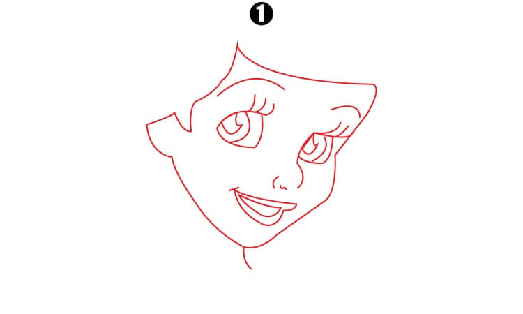 how to draw ariels face