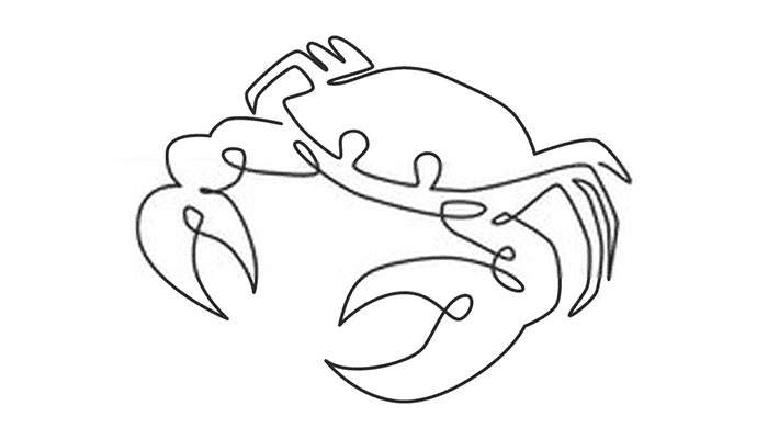 Crab line Drawing
