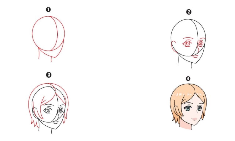 Anime Female Face Drawing Step By Step