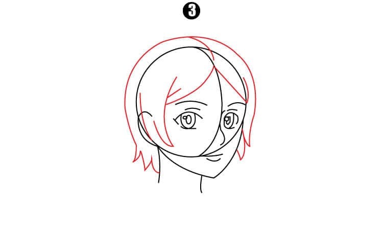 Anime Female Face Step3