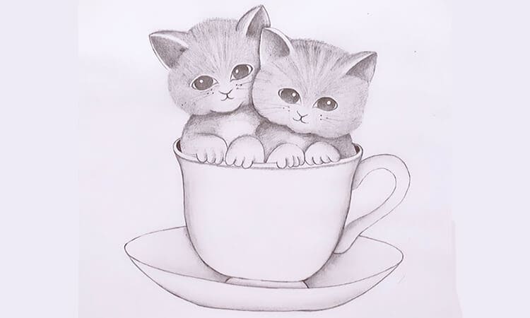 Cute kitties Drawing