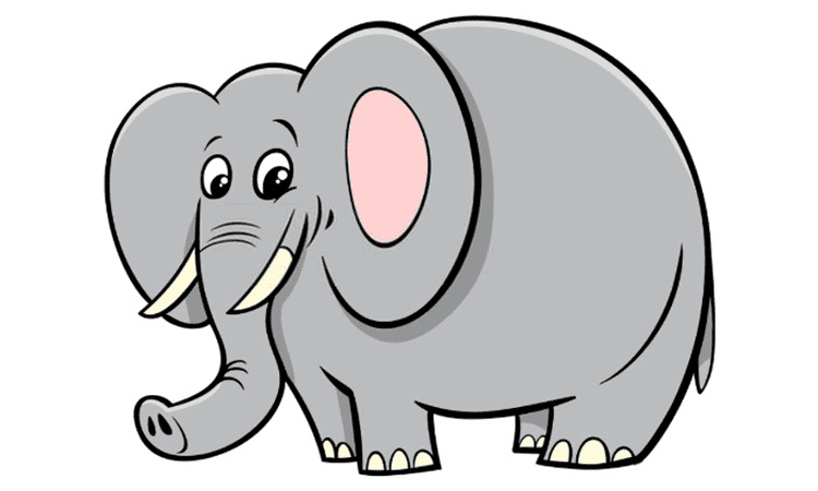 Elephant Cartoon Drawing