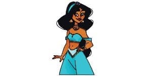 You are currently viewing Princess Jasmine Drawing – Step By Step Tutorial
