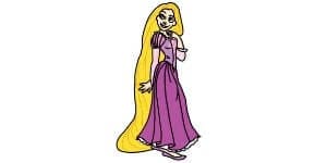 Read more about the article Princess Rapunzel Drawing – Step By Step Tutorials