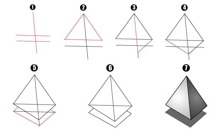 How to draw a 3D Pyramid - Cool Drawing Idea