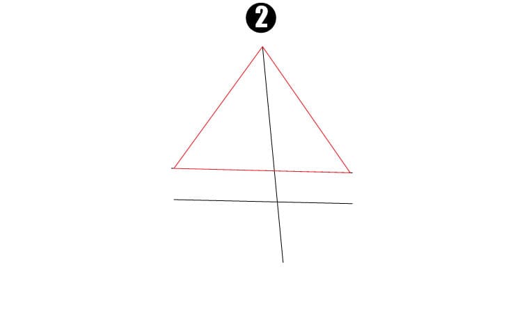 How to draw a 3D Pyramid Step2