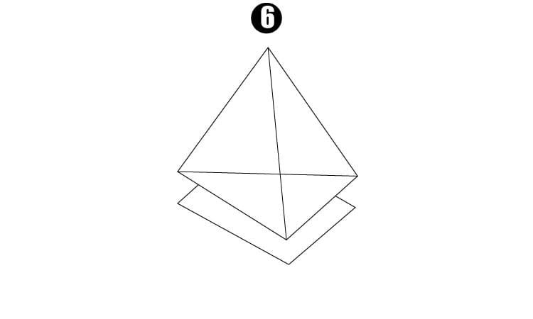 How to draw a 3D Pyramid Step6