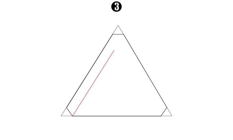 3D Penrose Triangle Drawing Step 3
