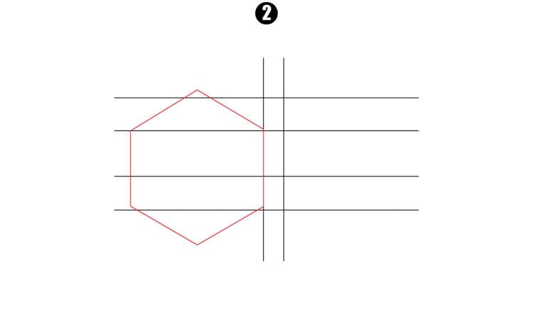 3d Illusion Drawing Step 2