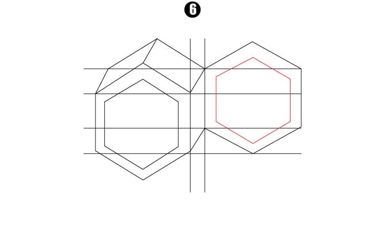 3d Illusion Drawing Step 6