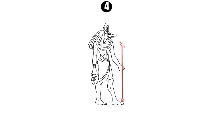 Anubis Drawing - Step By Step Tutorial - Cool Drawing Idea