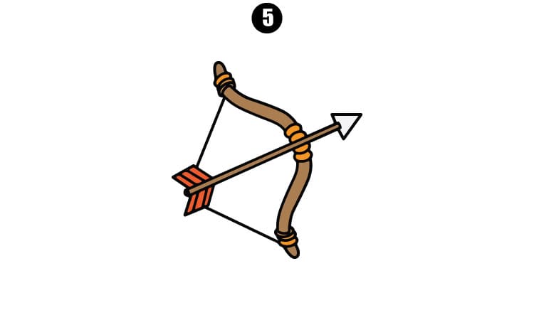 bow and arrow drawing