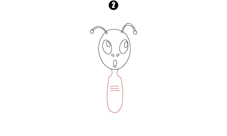 Alien Drawing step 2