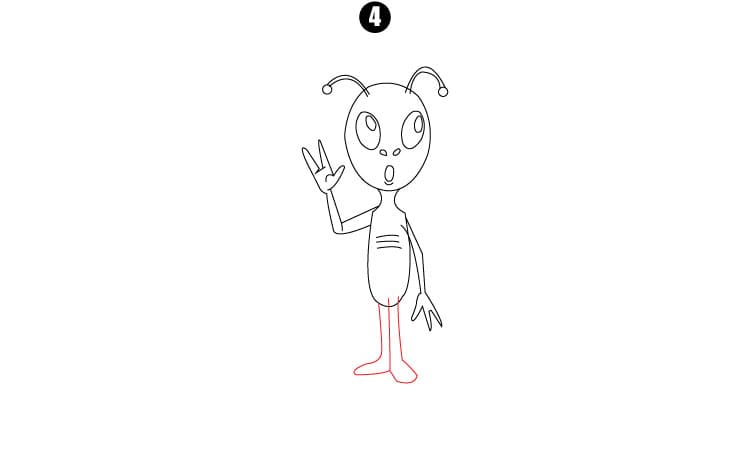 Alien Drawing step 4