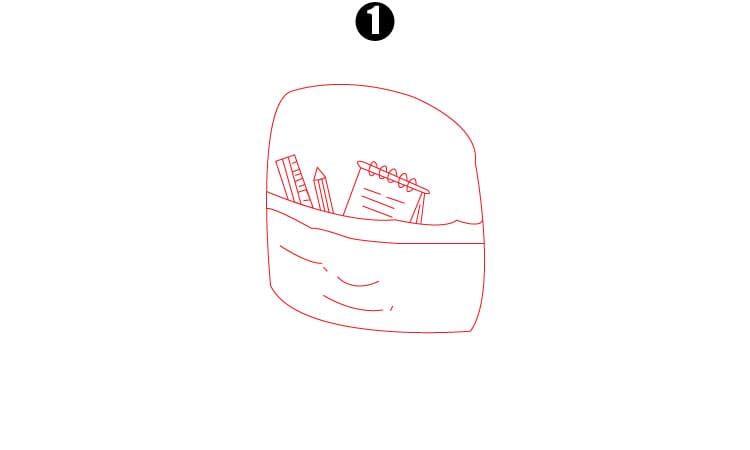 Backpack Drawing Step1