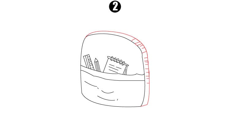 Backpack Drawing Step2