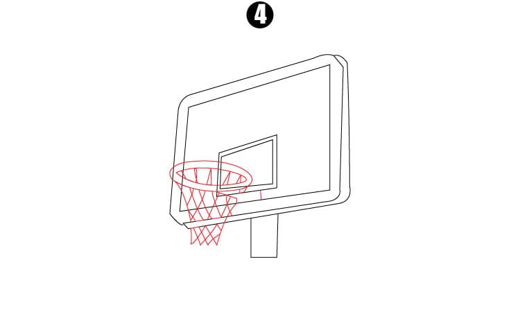 Basketball Hoop Drawing Step4