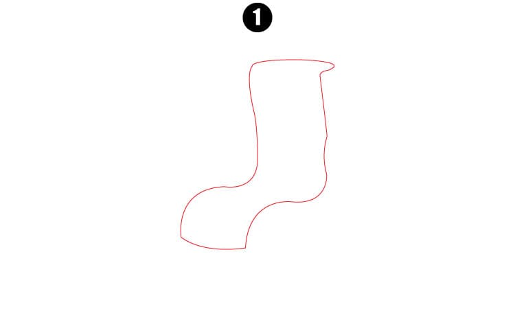 Boots Drawing Step 1