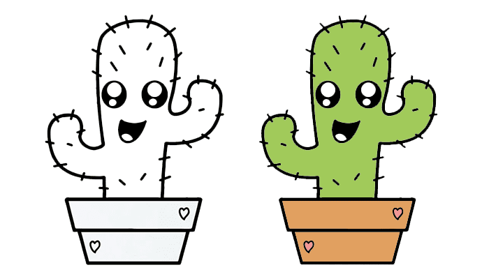 Cute Cactus Drawing