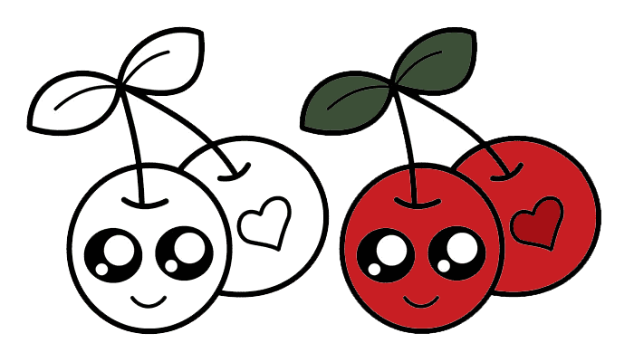 Cute Cherries Drawing