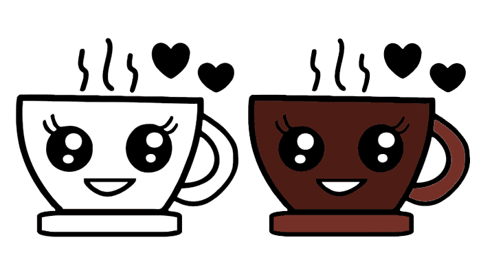 Cute Coffee Cup Drawing
